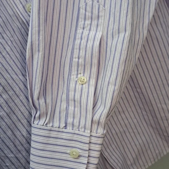Ralph Lauren Men's Lavender Striped Shirt 17.5 - Picture 4 of 6